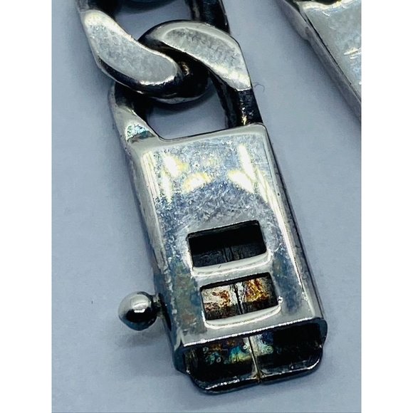 Authentic Tiffany & Co Ribbed Bar Curved Link Bracelet 7.25" - Picture 9 of 10